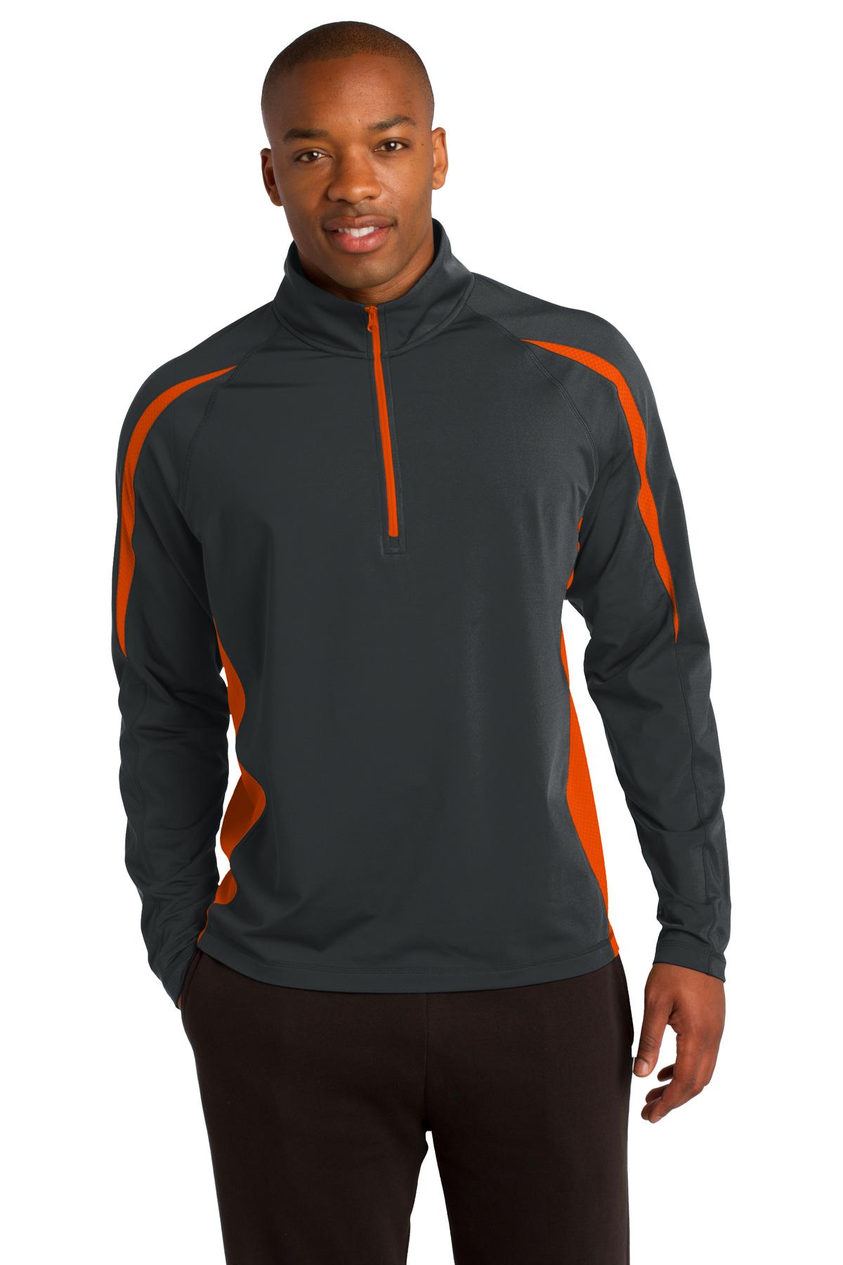 Sport-Tek® Sport-Wick® Stretch 1/4-Zip Colorblock Pullover ST851