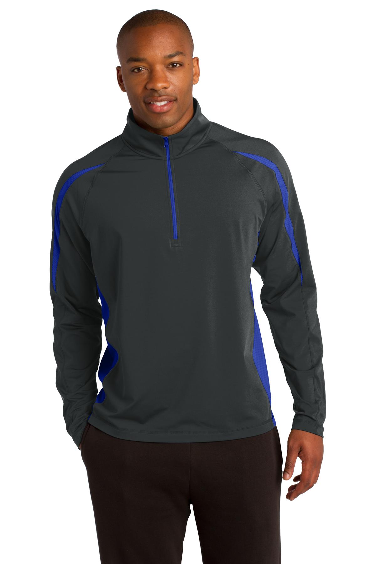 Sport-Tek® Sport-Wick® Stretch 1/4-Zip Colorblock Pullover ST851