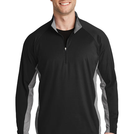 Sport-Tek ®  Sport-Wick ®  Stretch Contrast 1/4-Zip Pullover. ST854