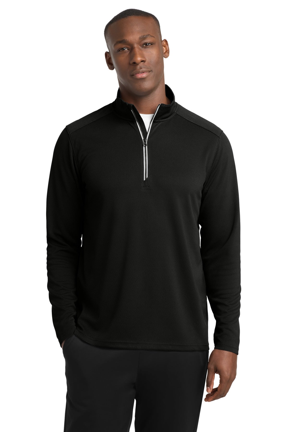 Sport-Tek® Sport-Wick® Textured 1/4-Zip Pullover ST860