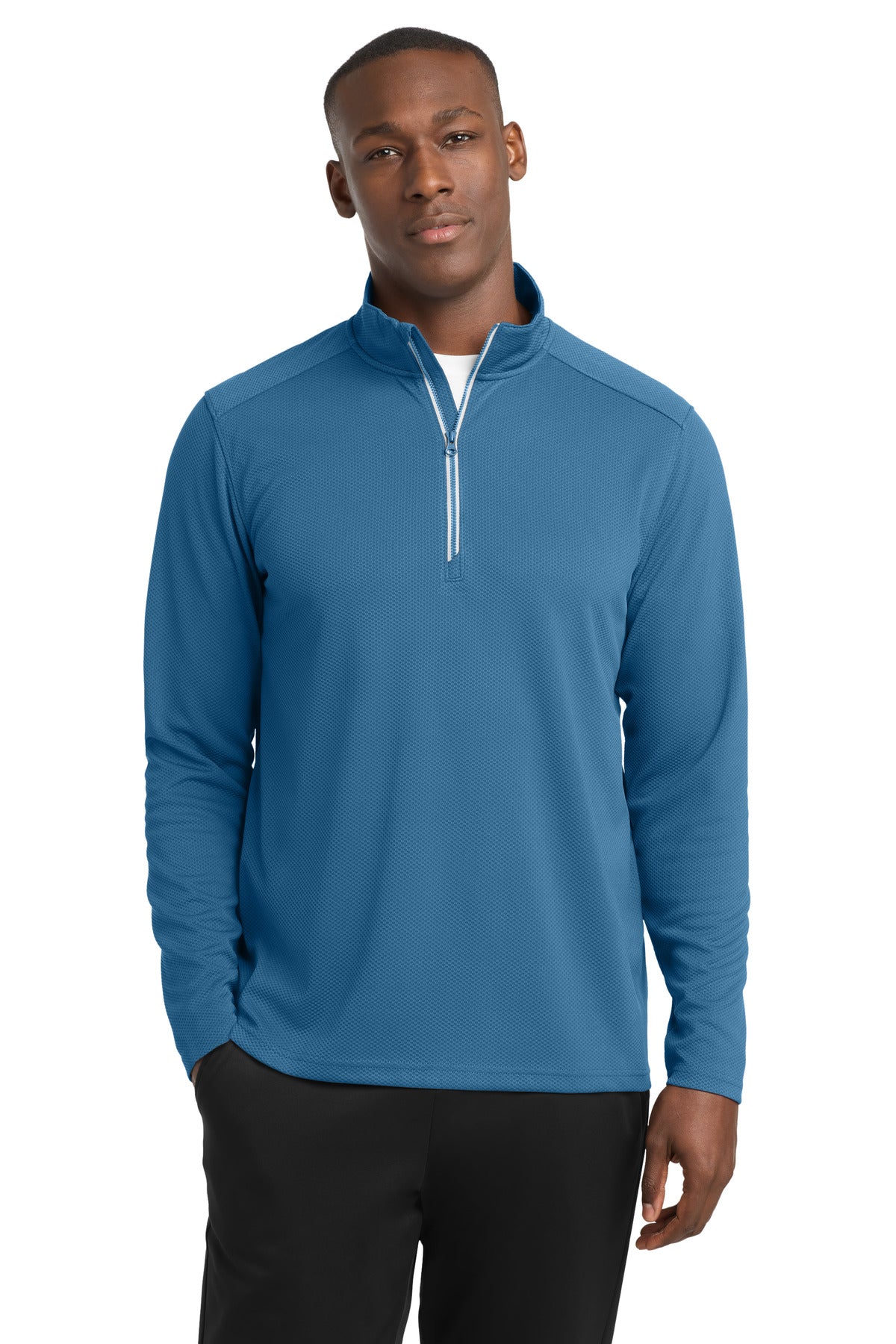 Sport-Tek® Sport-Wick® Textured 1/4-Zip Pullover ST860