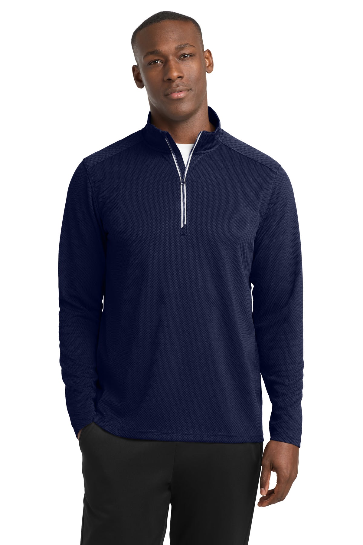 Sport-Tek® Sport-Wick® Textured 1/4-Zip Pullover ST860