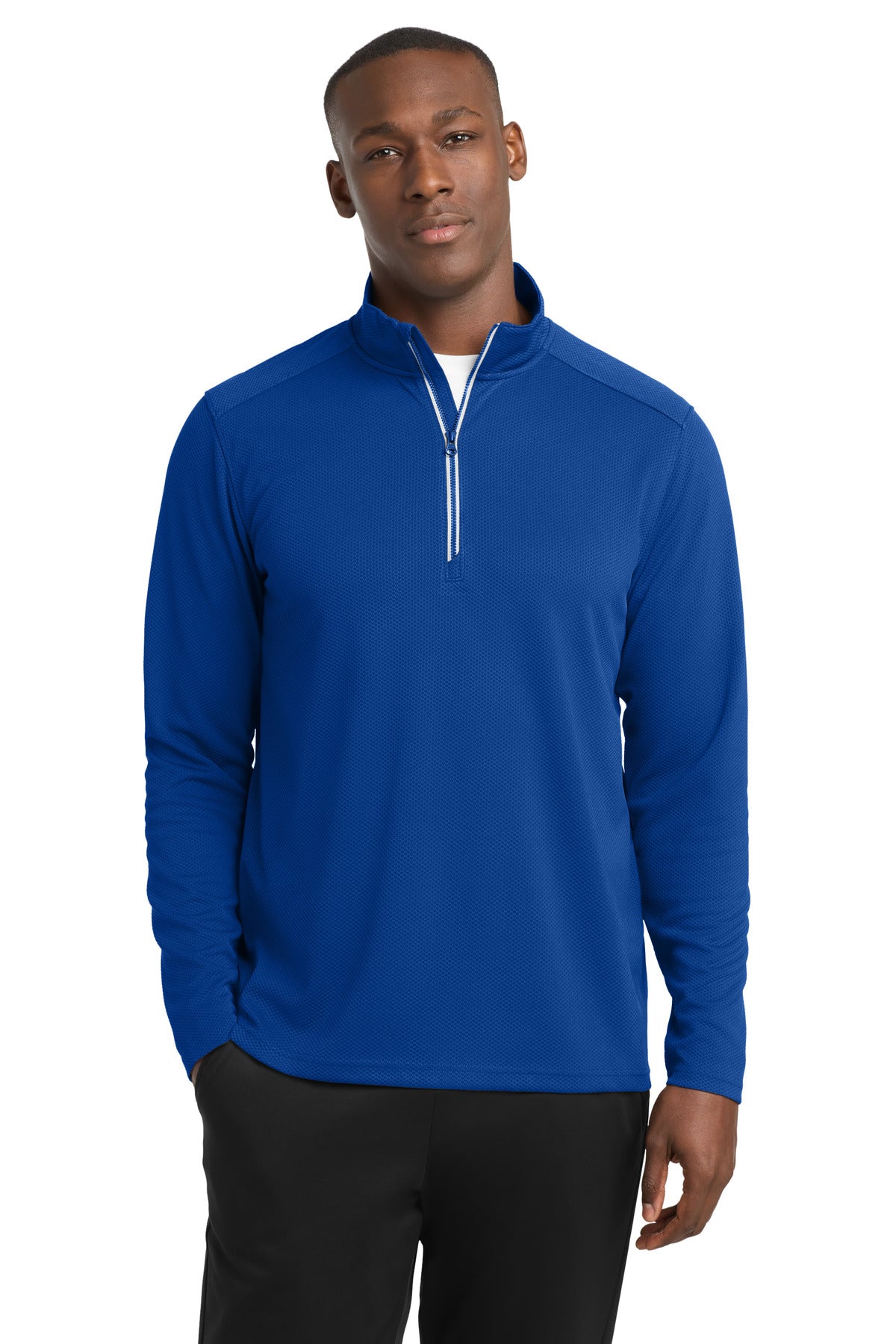 Sport-Tek® Sport-Wick® Textured 1/4-Zip Pullover ST860