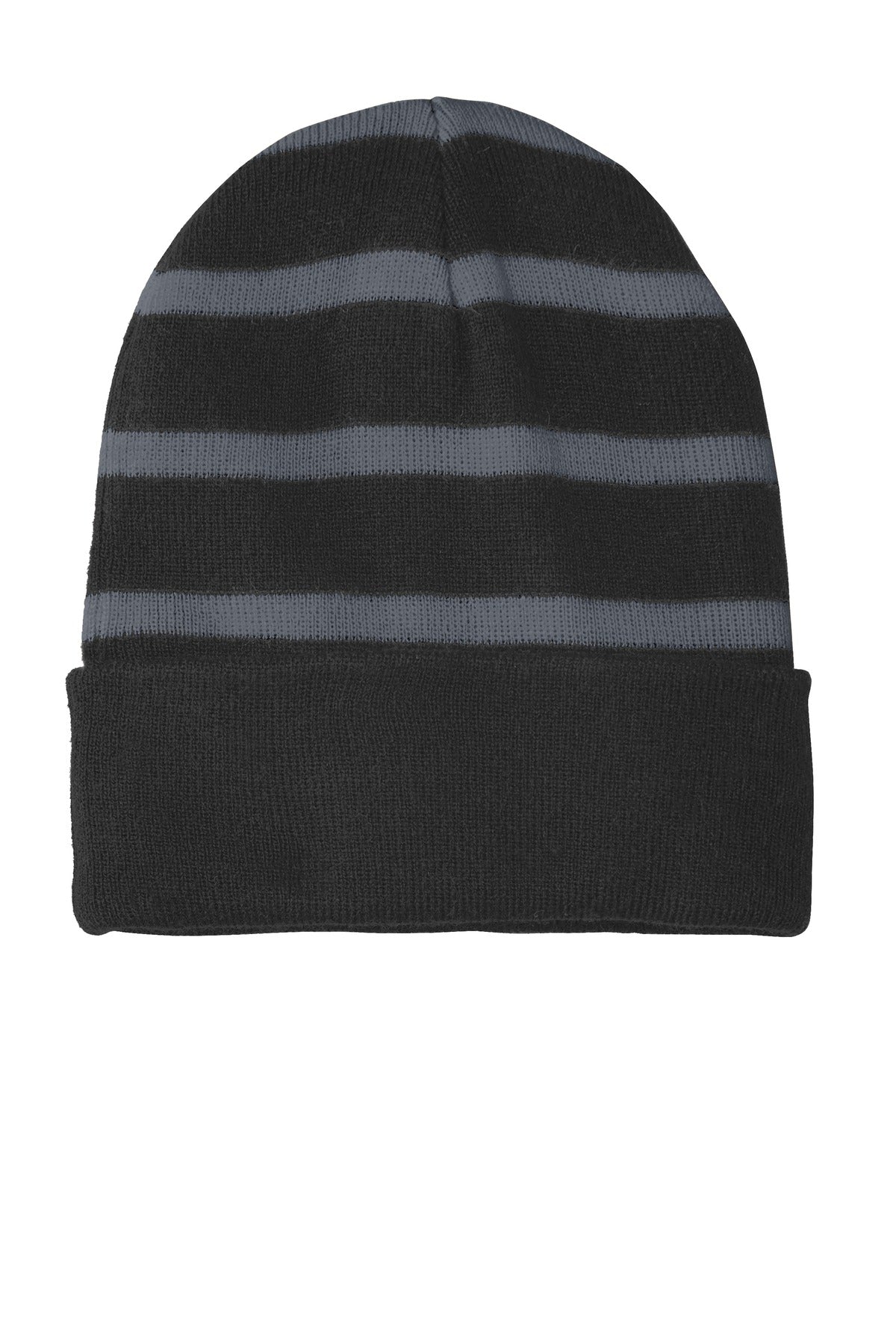 Sport-Tek® Striped Beanie with Solid Band STC31