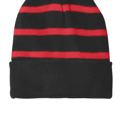 Sport-Tek ®  Striped Beanie with Solid Band. STC31