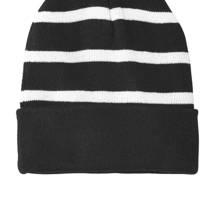 Sport-Tek ®  Striped Beanie with Solid Band. STC31