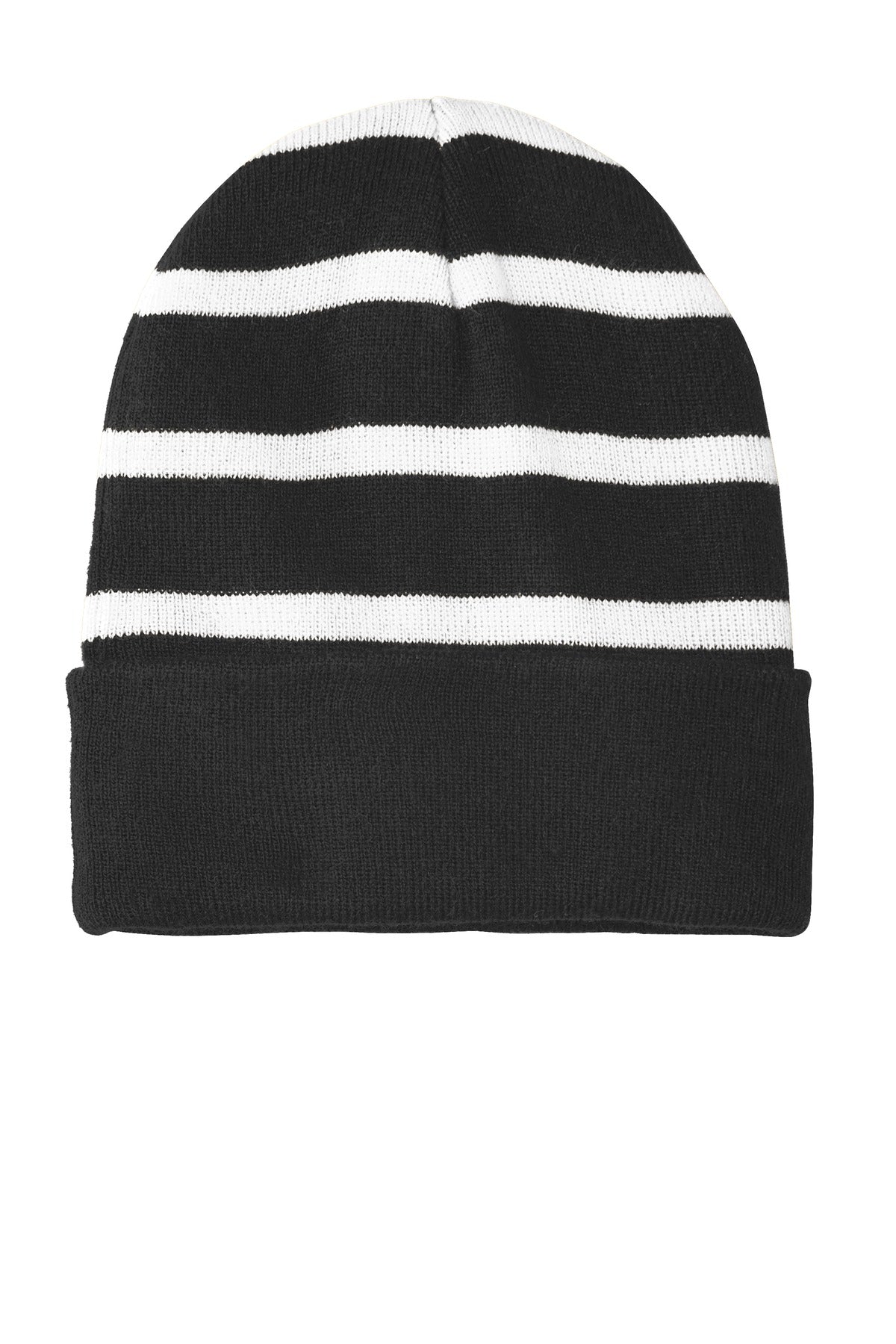 Sport-Tek® Striped Beanie with Solid Band STC31