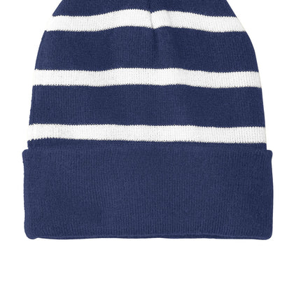 Sport-Tek ®  Striped Beanie with Solid Band. STC31