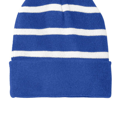 Sport-Tek ®  Striped Beanie with Solid Band. STC31