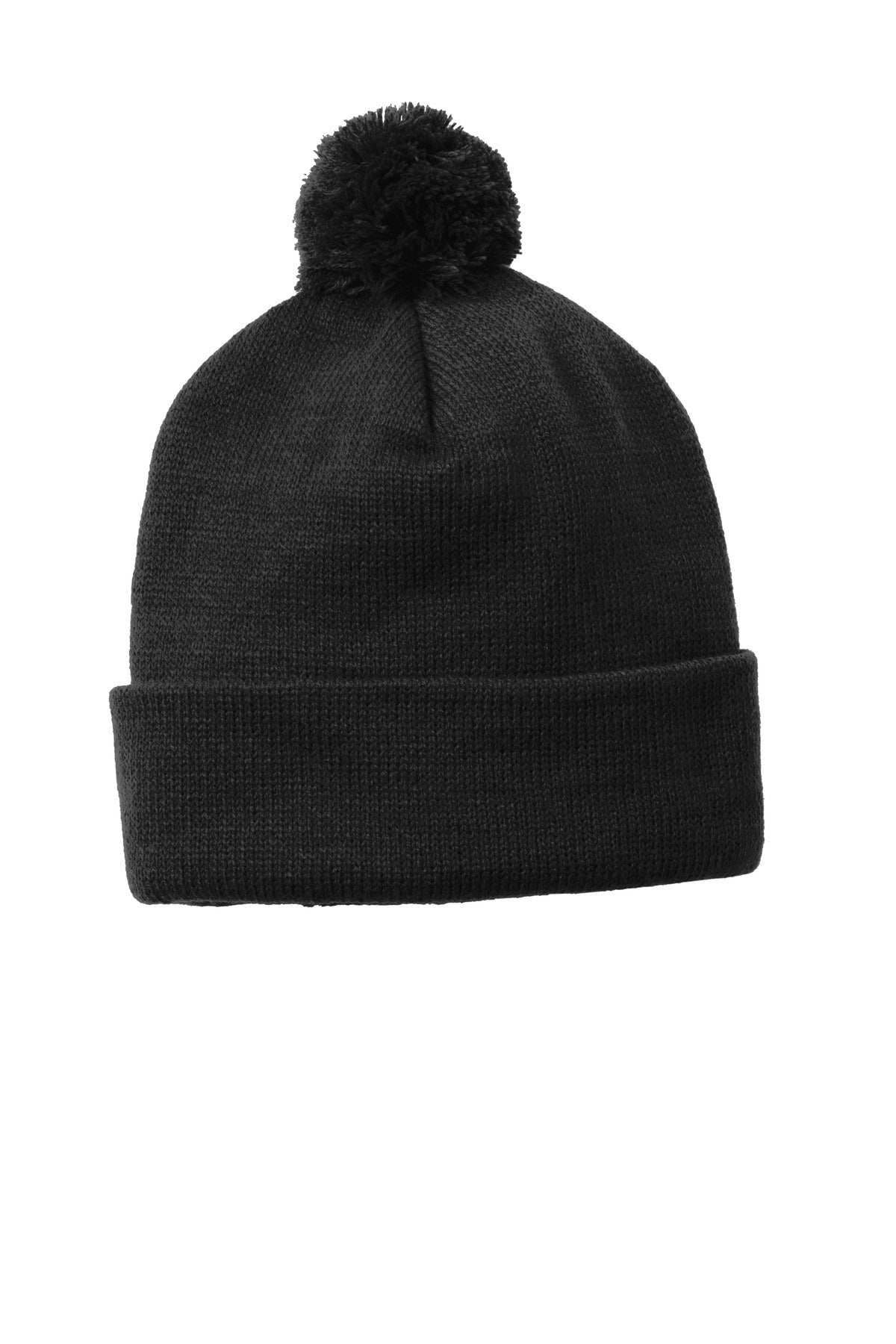 Sport-Tek ® Solid Pom Pom Beanie STC37