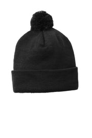 Sport-Tek ® Solid Pom Pom Beanie STC37