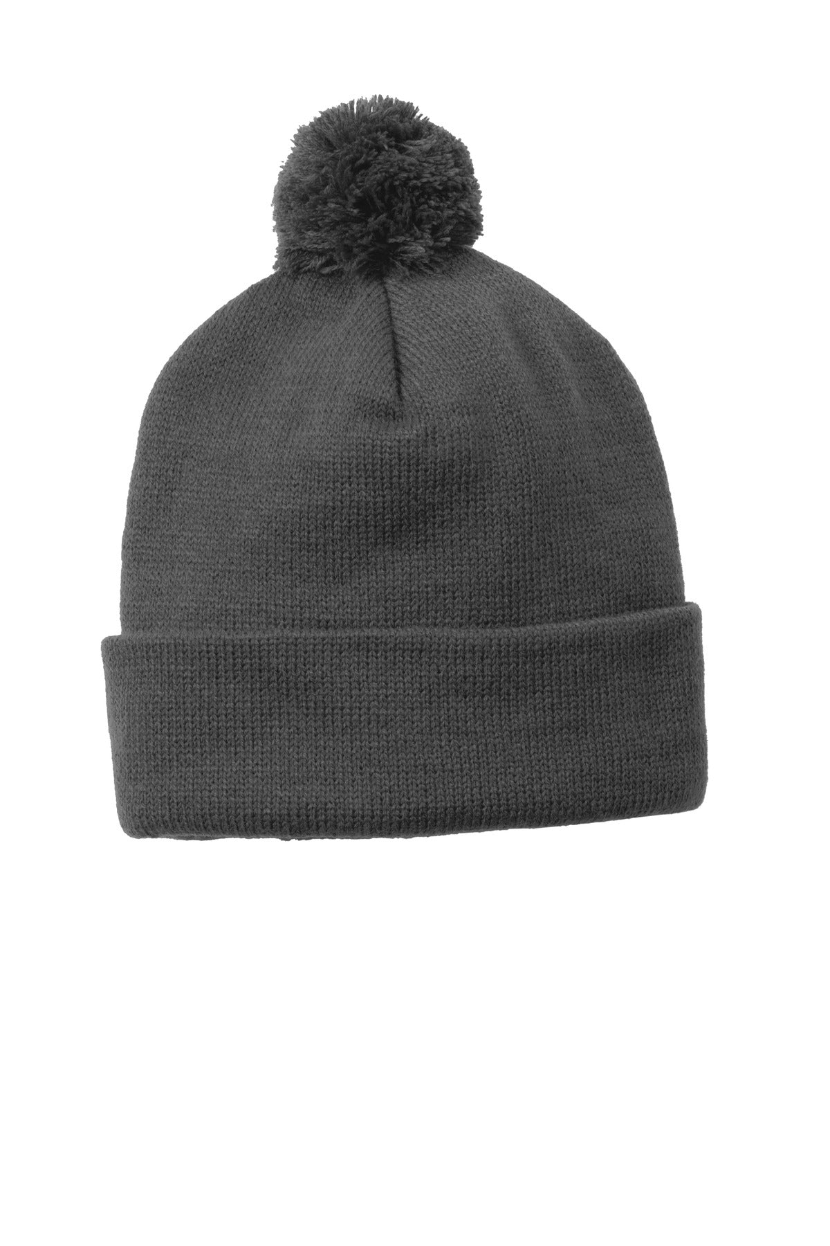 Sport-Tek ® Solid Pom Pom Beanie STC37