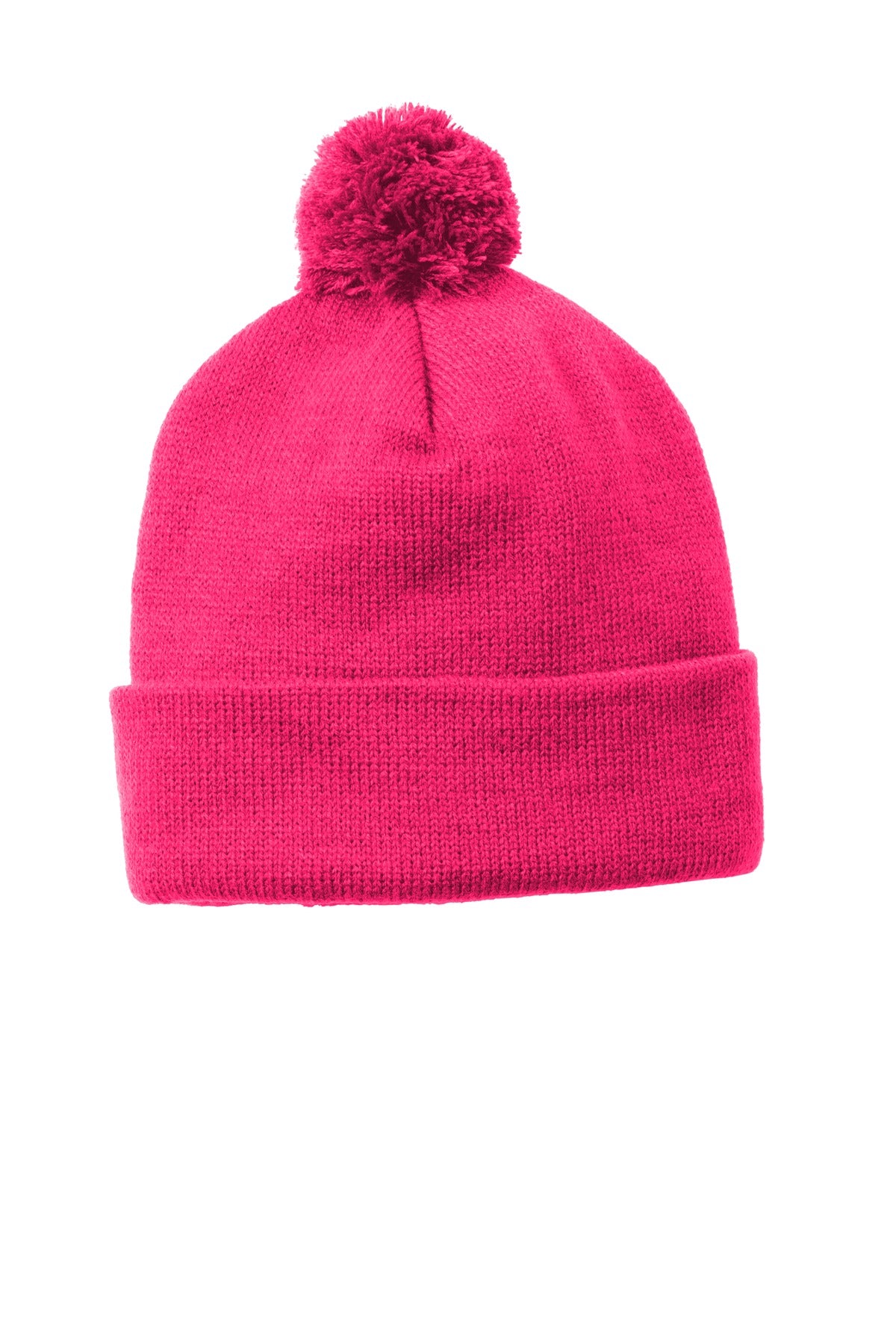 Sport-Tek ® Solid Pom Pom Beanie STC37