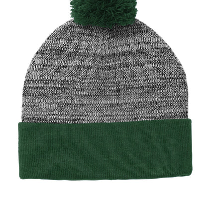 Sport-Tek  ®  Heather Pom Pom Beanie STC41