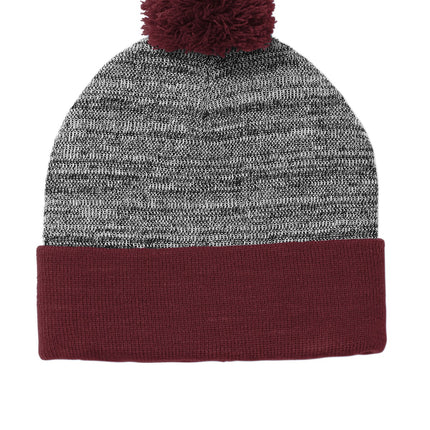 Sport-Tek  ®  Heather Pom Pom Beanie STC41