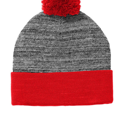 Sport-Tek  ®  Heather Pom Pom Beanie STC41
