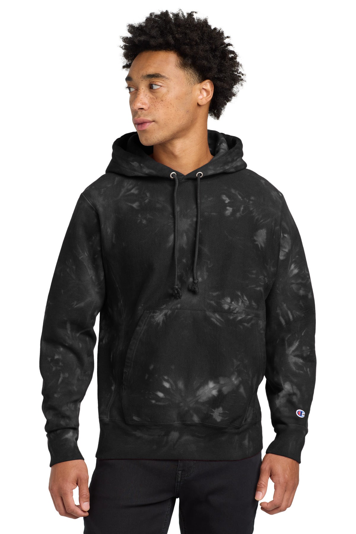 Champion ® Reverse Weave ® Scrunch-Dye Tie-Dye Hooded Sweatshirt TDS101