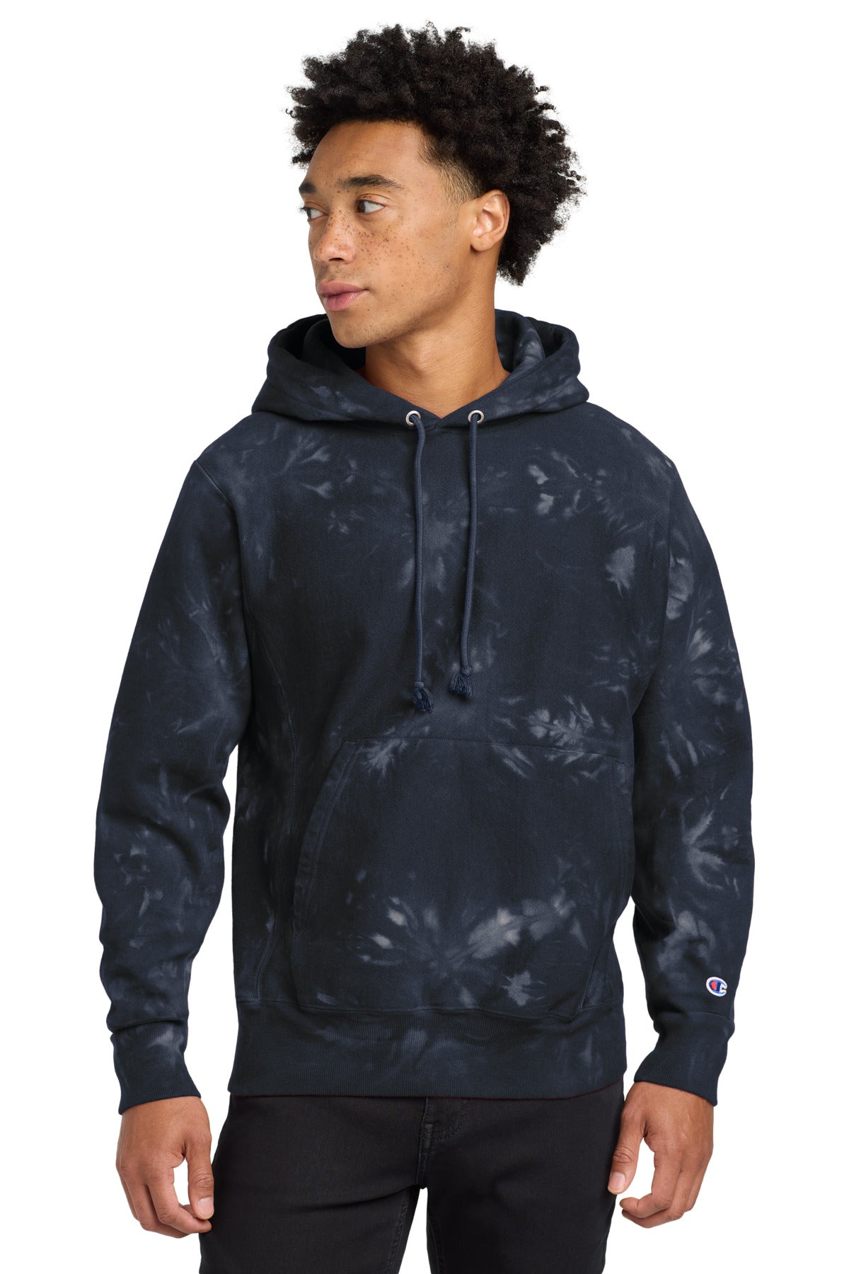 Champion ® Reverse Weave ® Scrunch-Dye Tie-Dye Hooded Sweatshirt TDS101