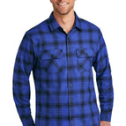 Royal/ Black Open Plaid / 4XL