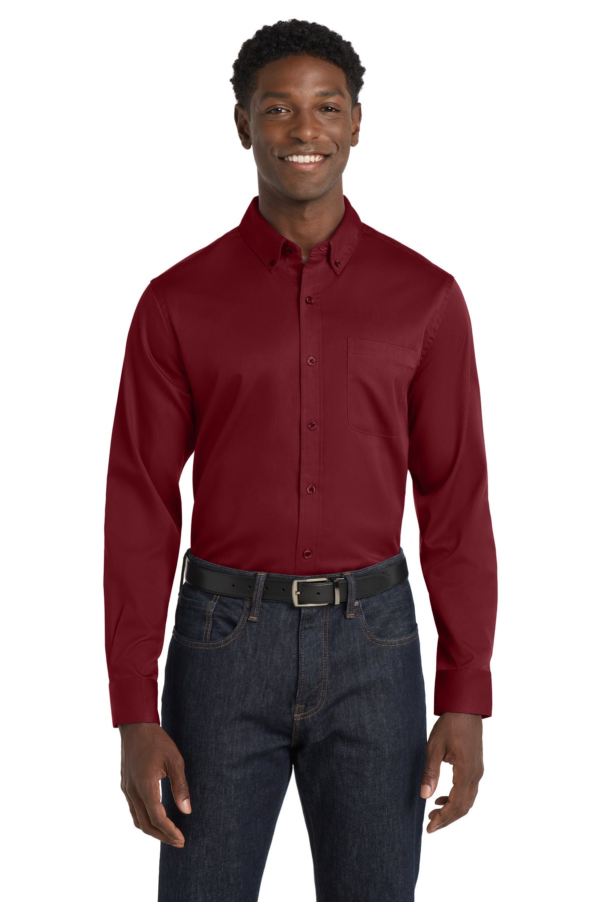 Port Authority® Long Sleeve SuperPro React™ Twill Shirt W808
