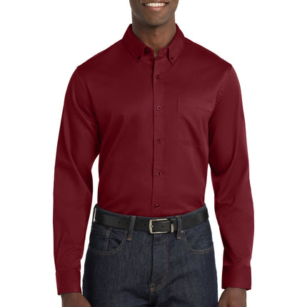 Port Authority ®  Long Sleeve SuperPro React™ Twill Shirt. W808