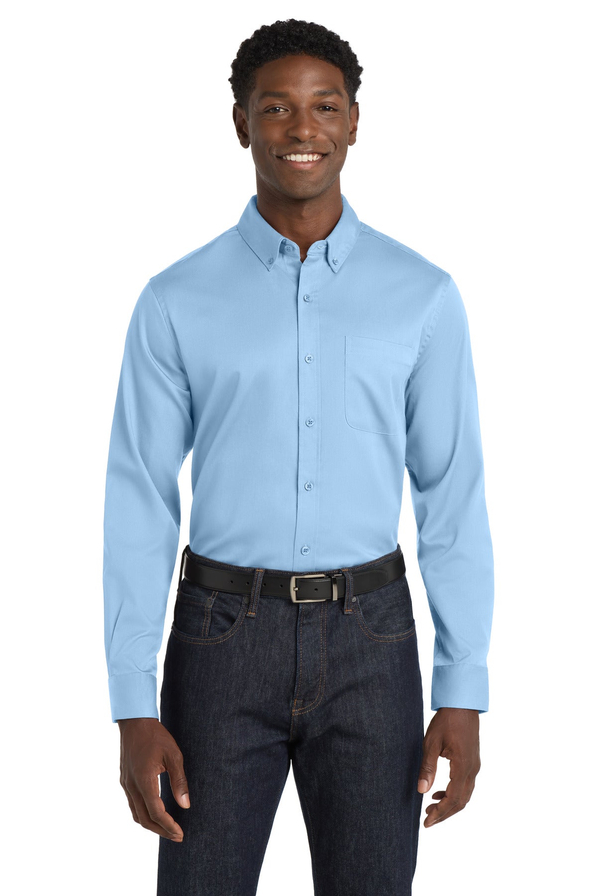 Port Authority® Long Sleeve SuperPro React™ Twill Shirt W808