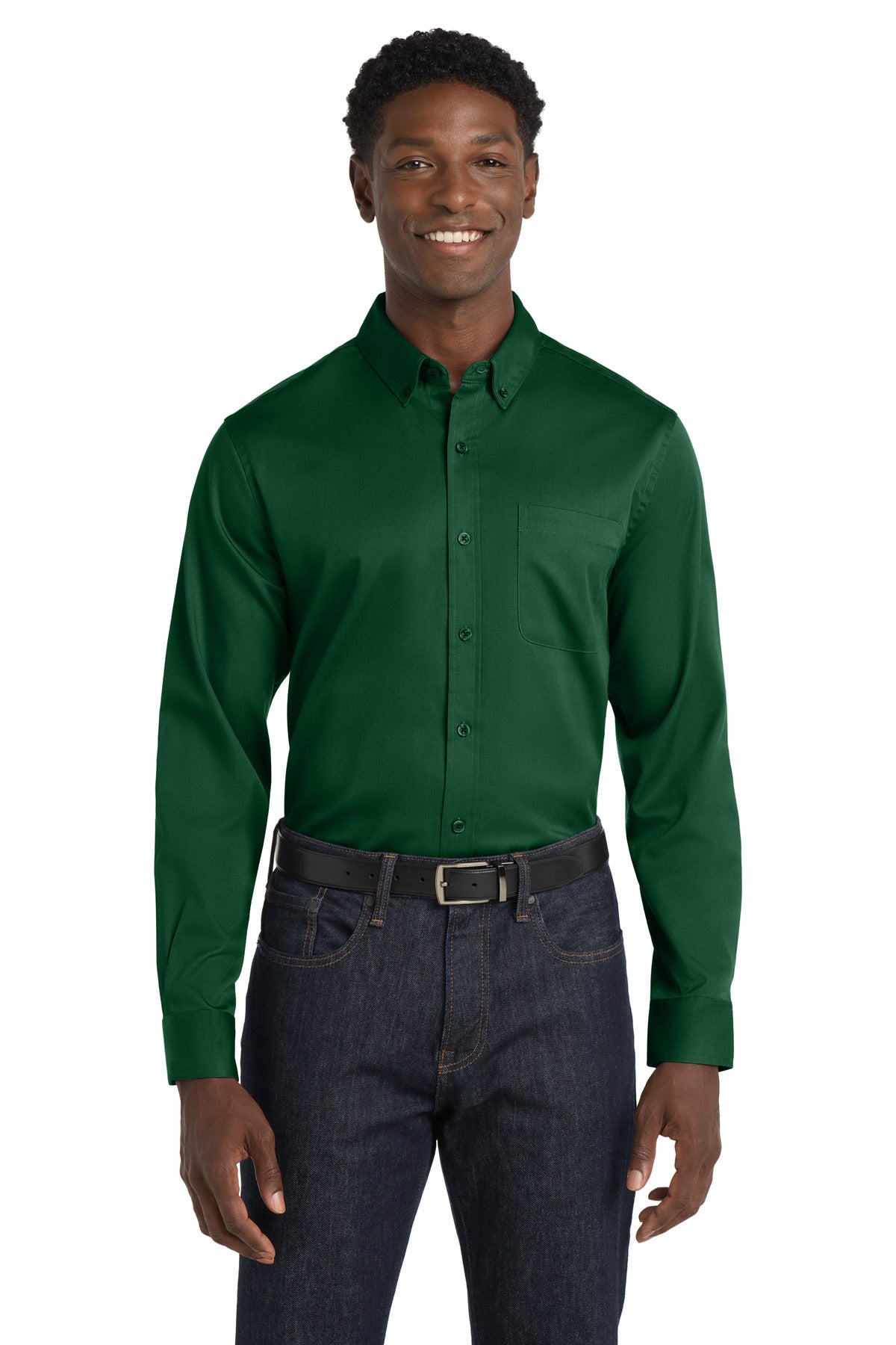 Port Authority® Long Sleeve SuperPro React™ Twill Shirt W808