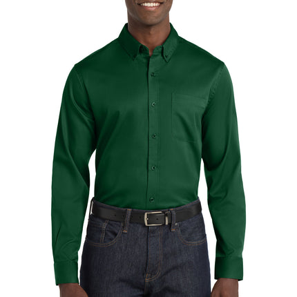 Port Authority ®  Long Sleeve SuperPro React™ Twill Shirt. W808