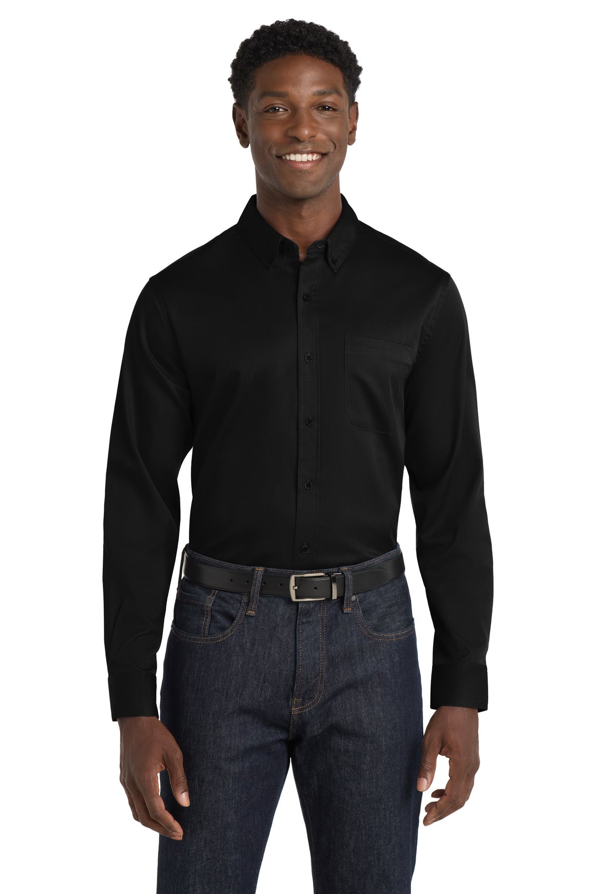 Port Authority® Long Sleeve SuperPro React™ Twill Shirt W808