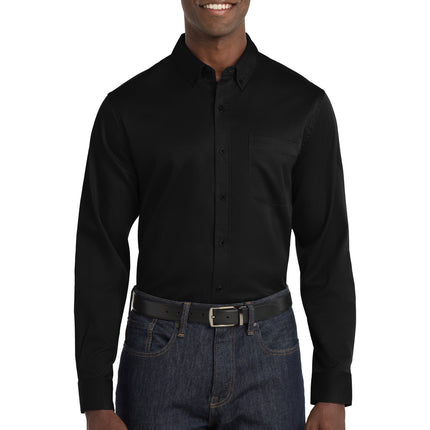 Port Authority ®  Long Sleeve SuperPro React™ Twill Shirt. W808