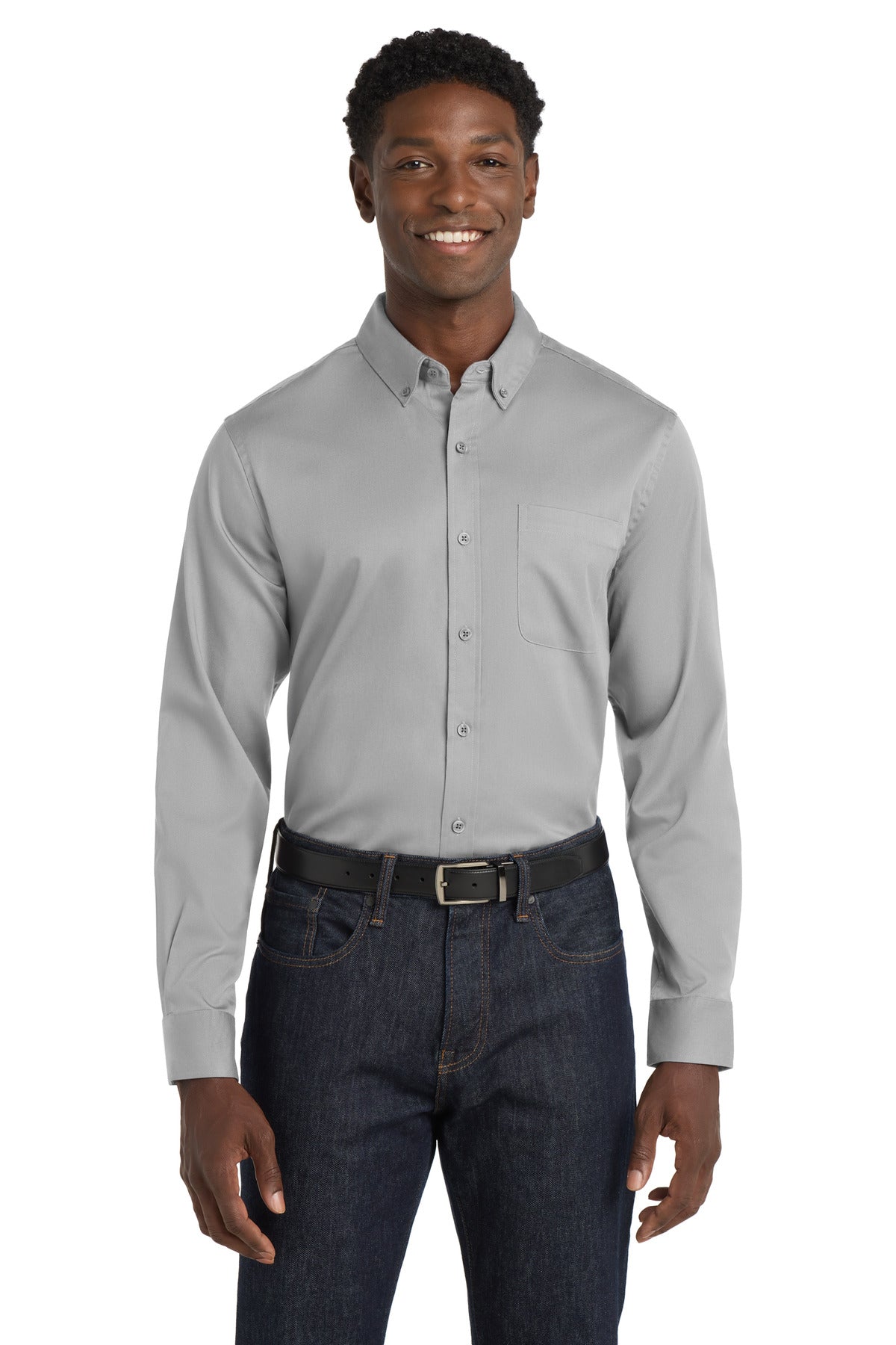 Port Authority® Long Sleeve SuperPro React™ Twill Shirt W808