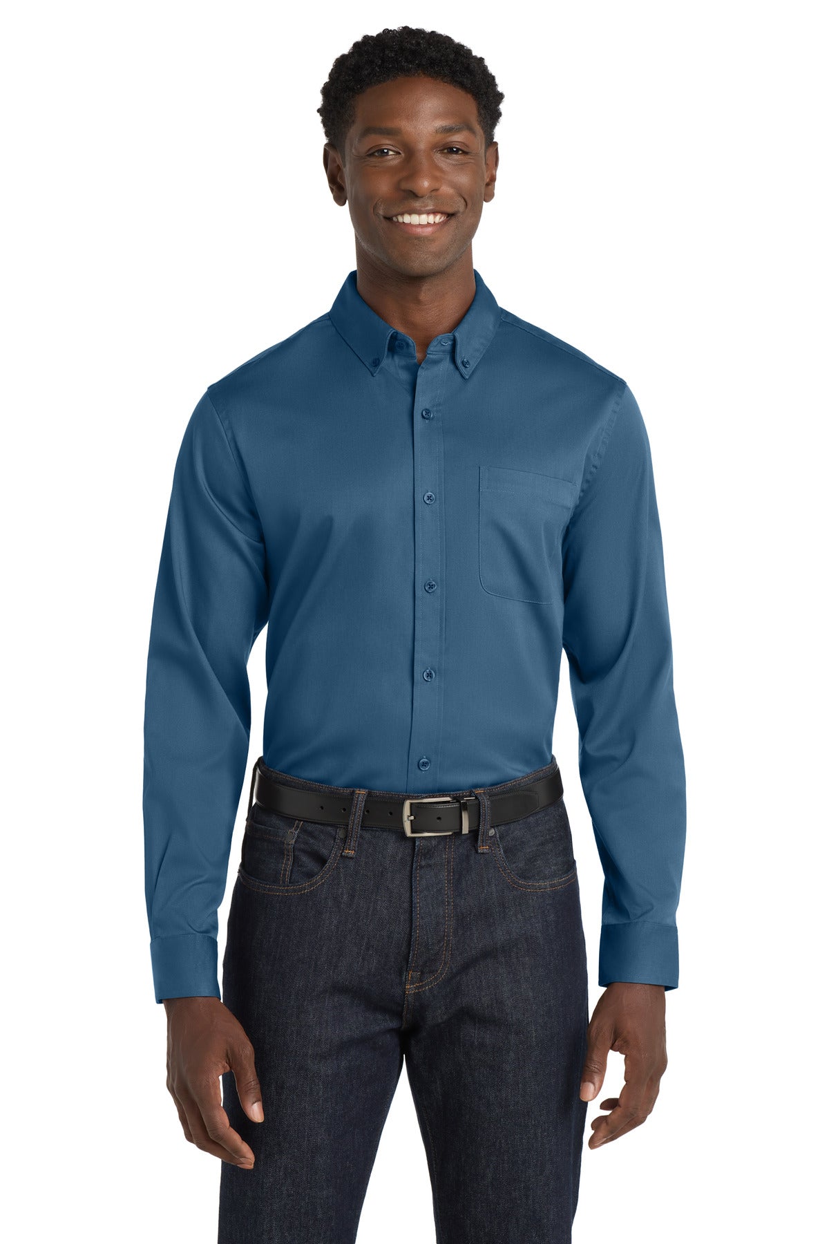Port Authority® Long Sleeve SuperPro React™ Twill Shirt W808