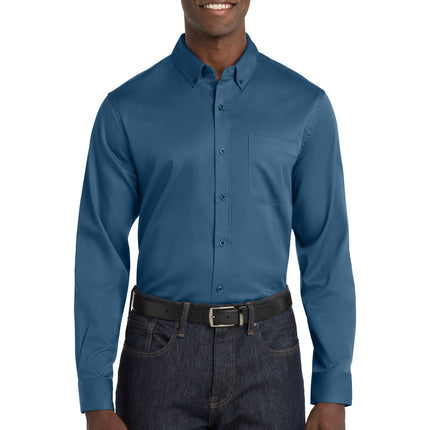 Port Authority ®  Long Sleeve SuperPro React™ Twill Shirt. W808