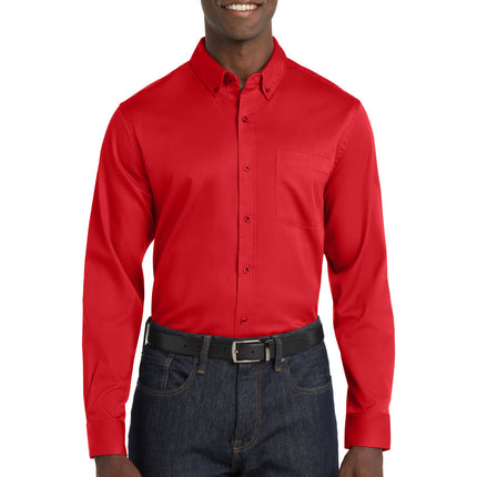 Port Authority ®  Long Sleeve SuperPro React™ Twill Shirt. W808