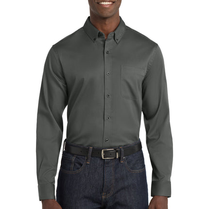 Port Authority ®  Long Sleeve SuperPro React™ Twill Shirt. W808