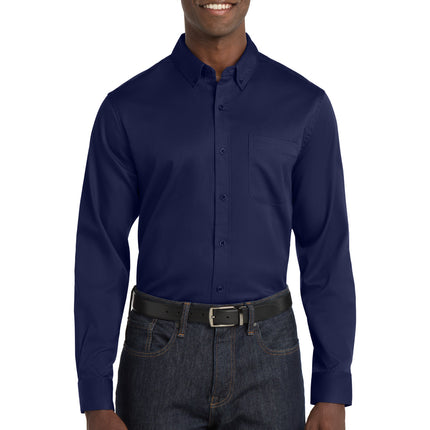 Port Authority ®  Long Sleeve SuperPro React™ Twill Shirt. W808