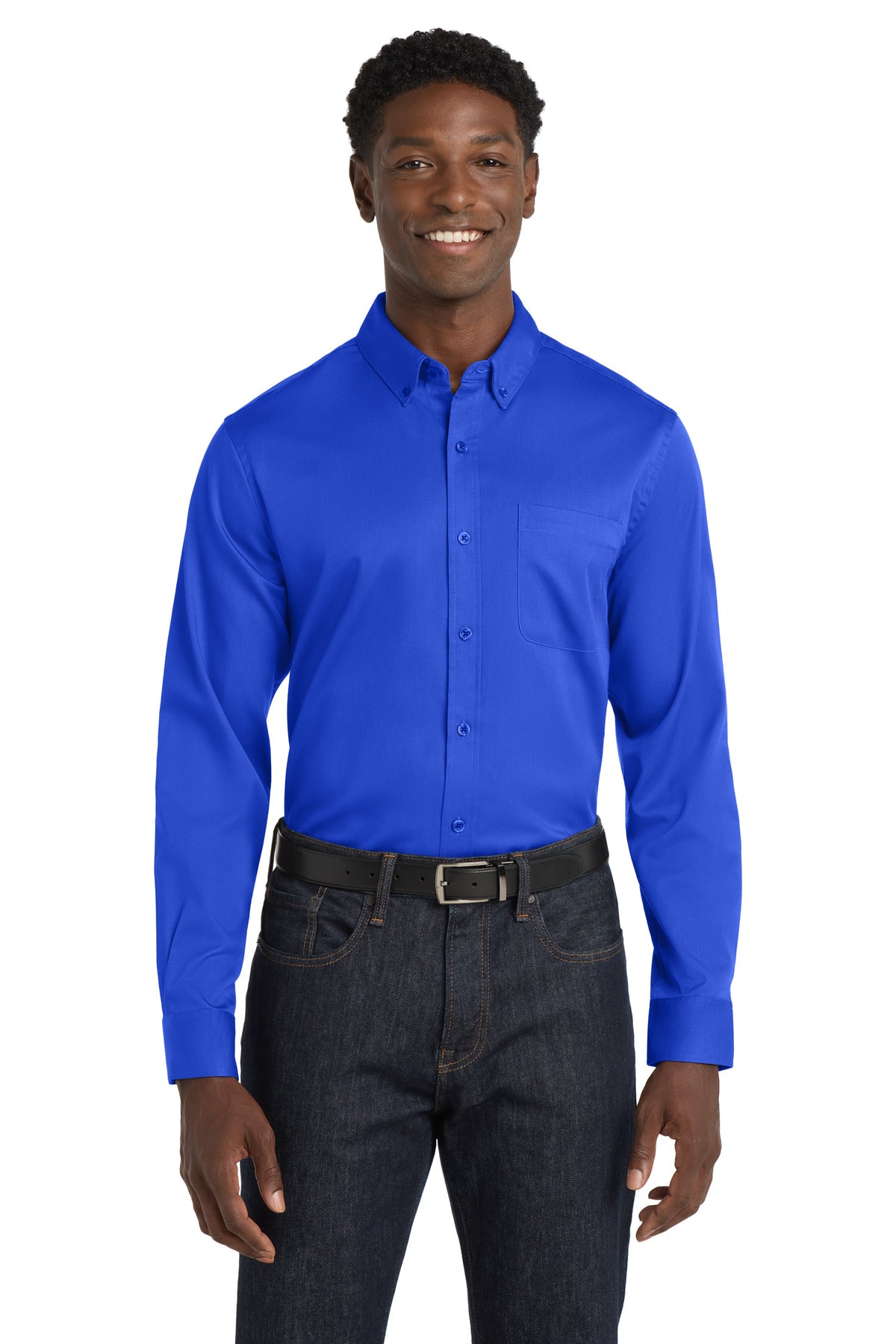 Port Authority® Long Sleeve SuperPro React™ Twill Shirt W808