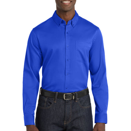 Port Authority ®  Long Sleeve SuperPro React™ Twill Shirt. W808