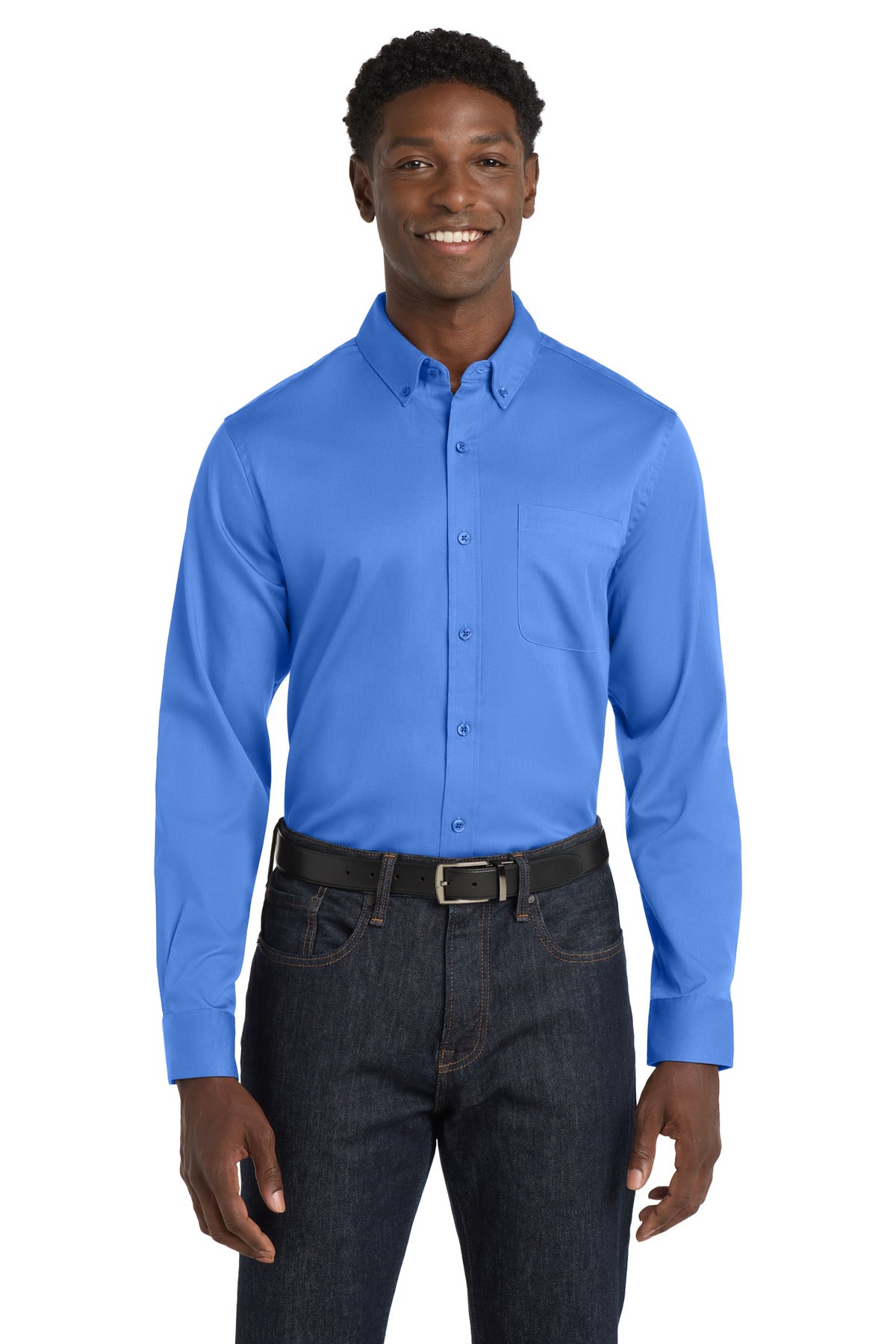 Port Authority® Long Sleeve SuperPro React™ Twill Shirt W808