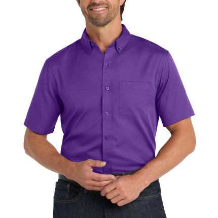 Port Authority ®  Short Sleeve SuperPro React ™ Twill Shirt. W809
