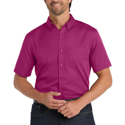 Port Authority ®  Short Sleeve SuperPro React ™ Twill Shirt. W809