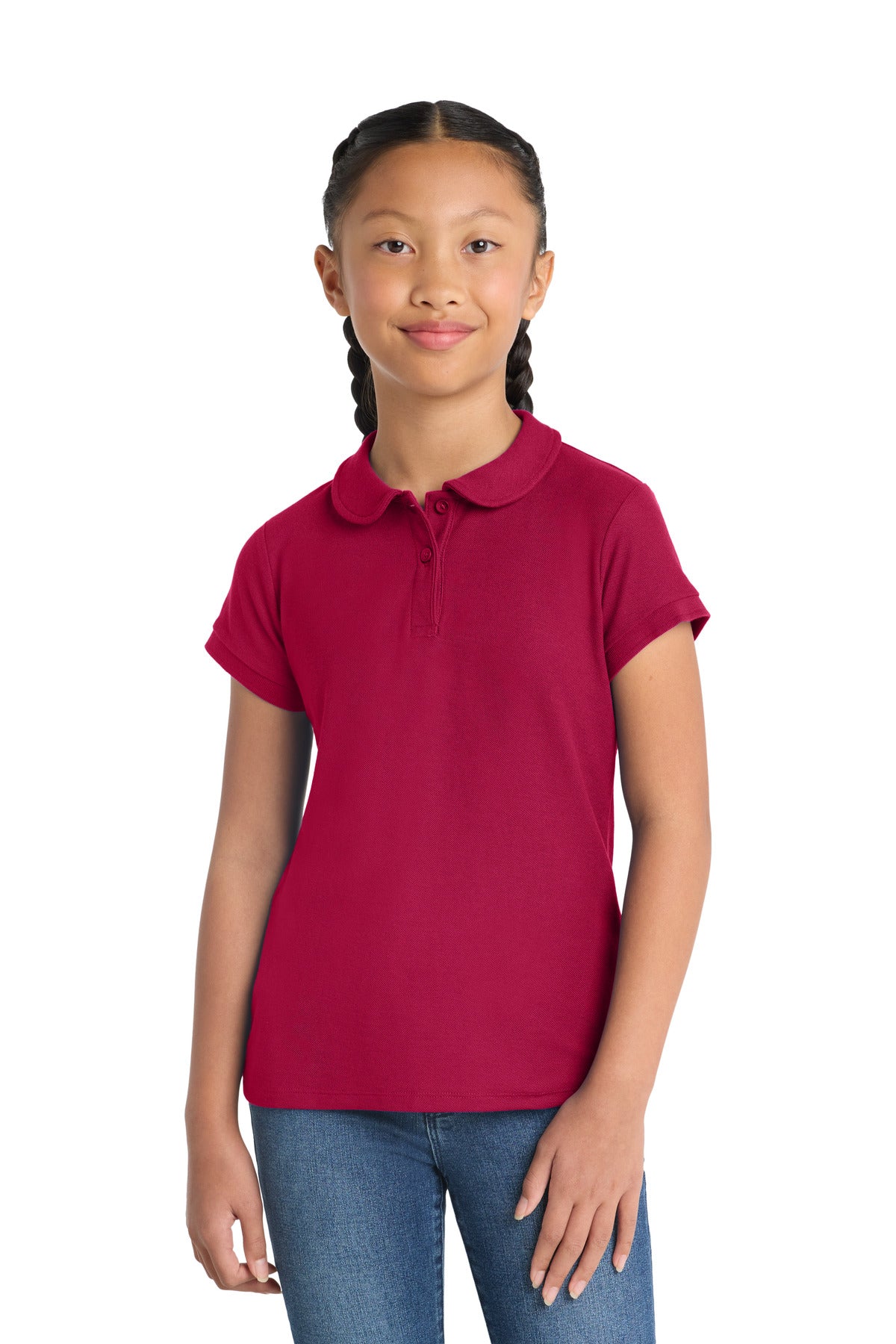 Port Authority ®  Girls Silk Touch Peter Pan Collar Polo. YG503