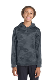 Sport-Tek® Youth Sport-Wick® CamoHex Fleece Hooded Pullover  YST240