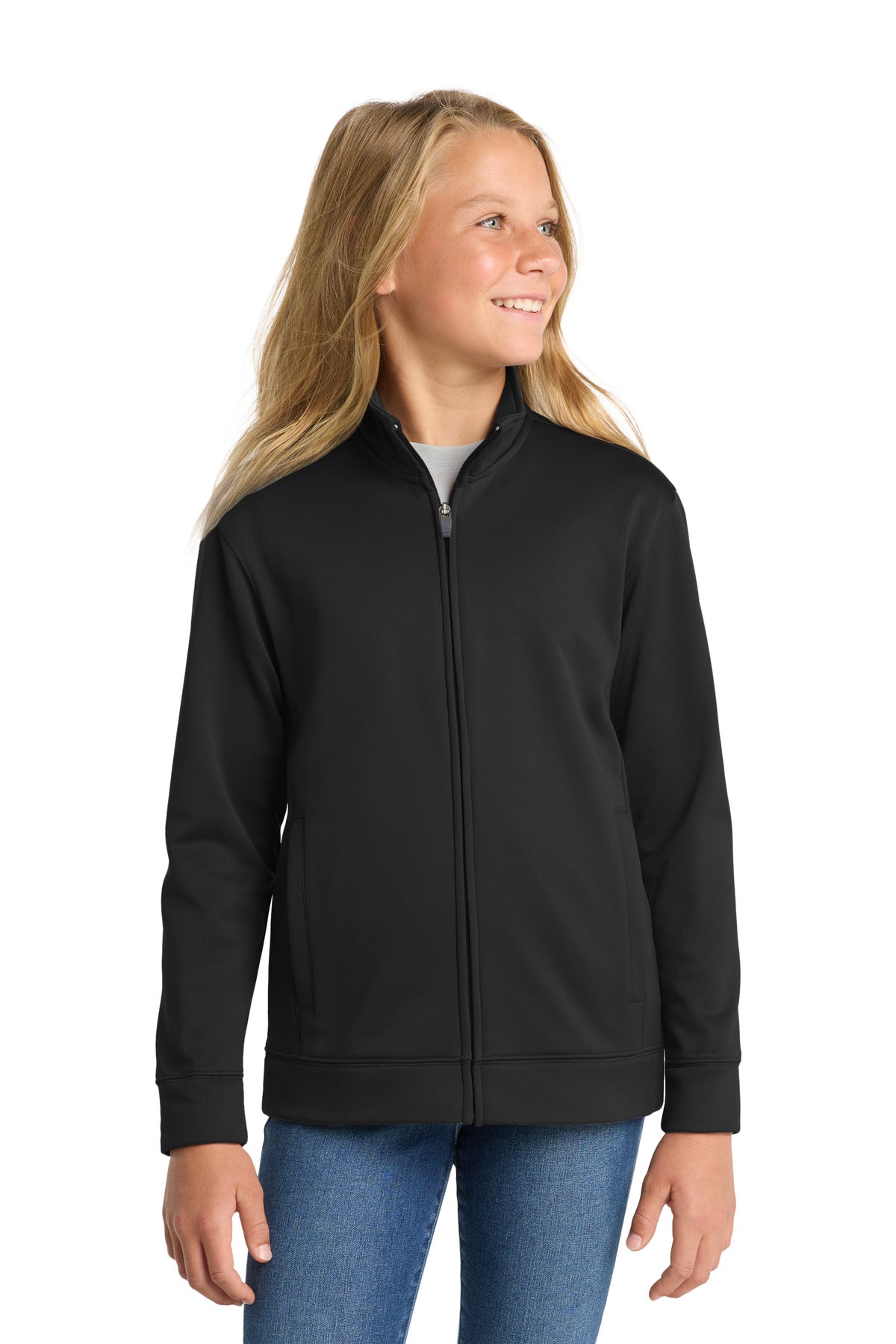 Sport-Tek® Youth Sport-Wick® Fleece Full-Zip Jacket YST241