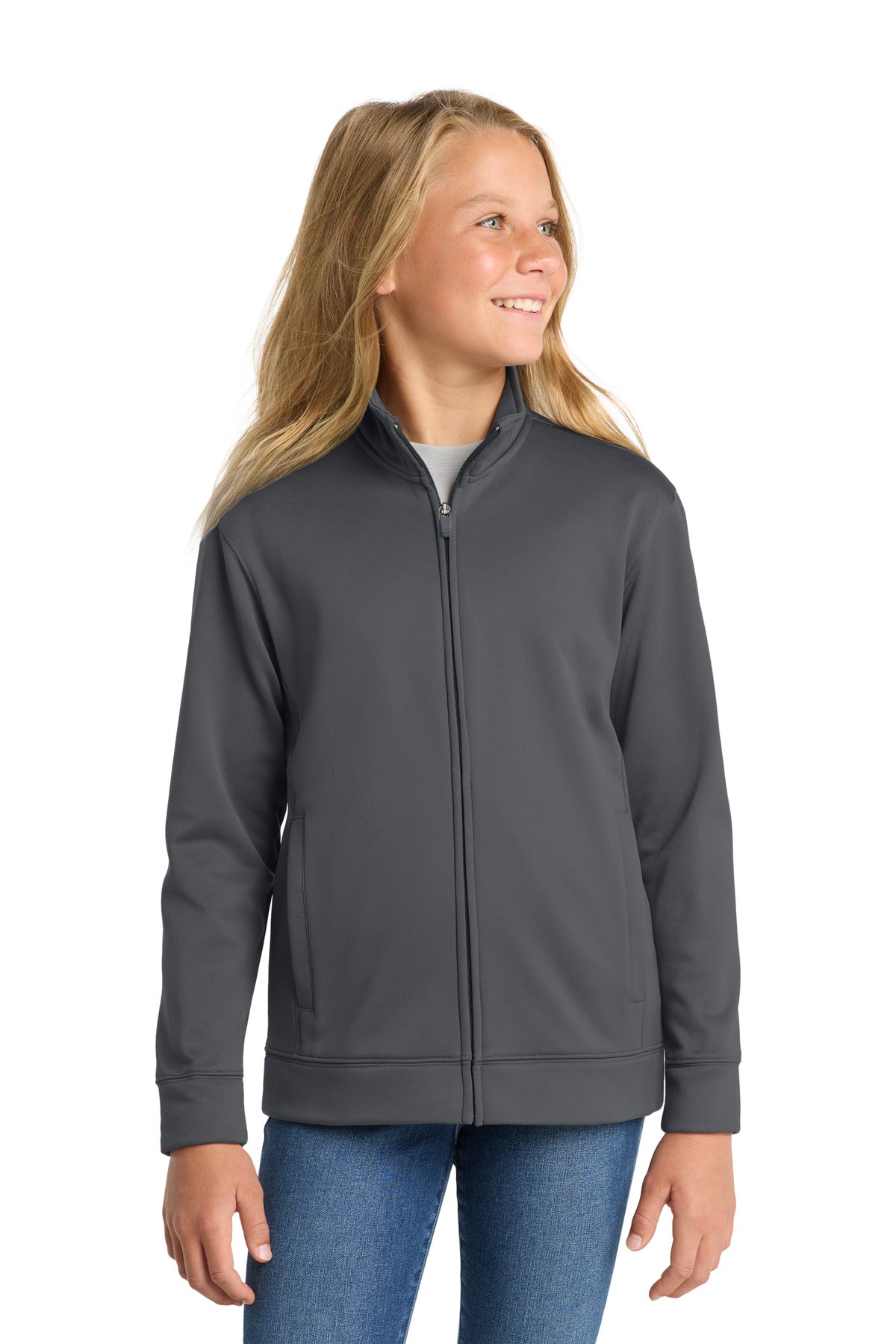 Sport-Tek® Youth Sport-Wick® Fleece Full-Zip Jacket YST241