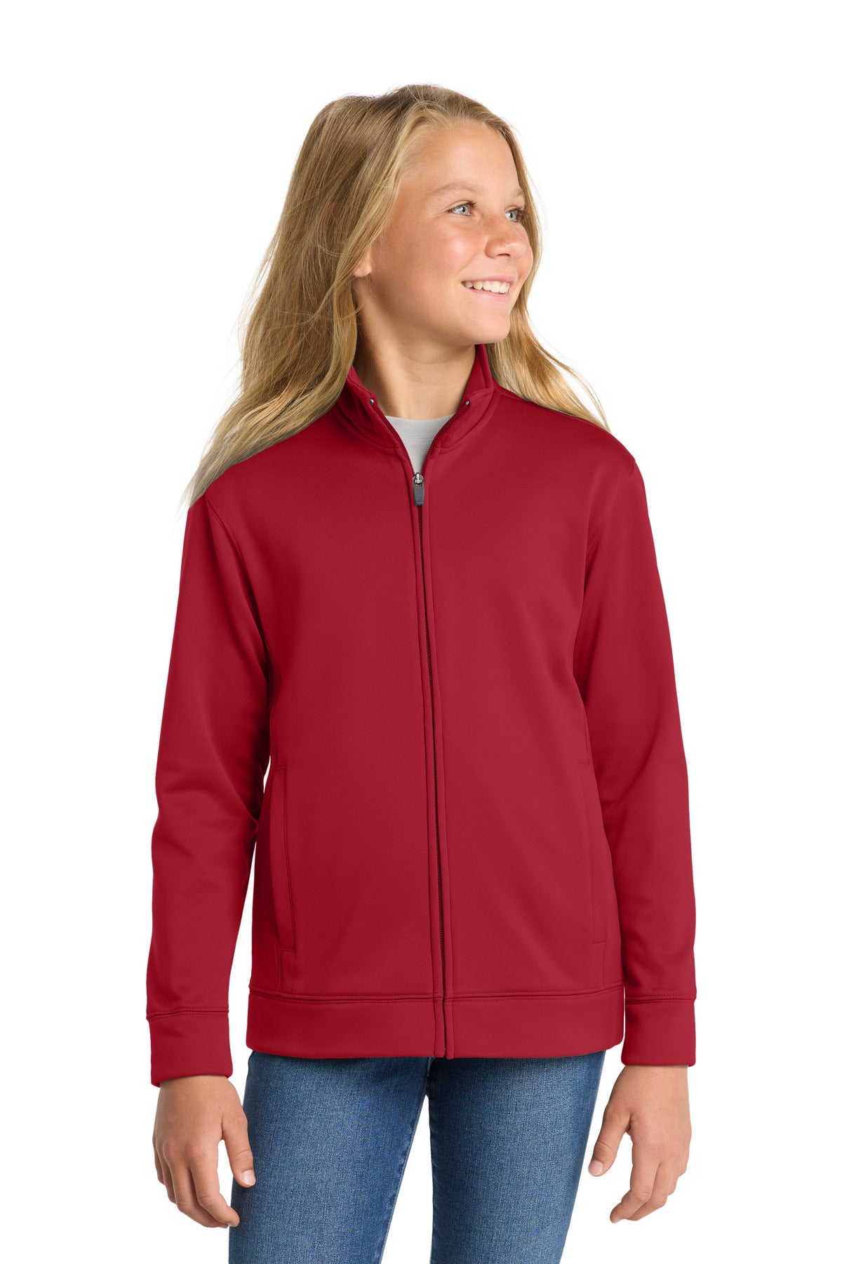 Sport-Tek® Youth Sport-Wick® Fleece Full-Zip Jacket YST241