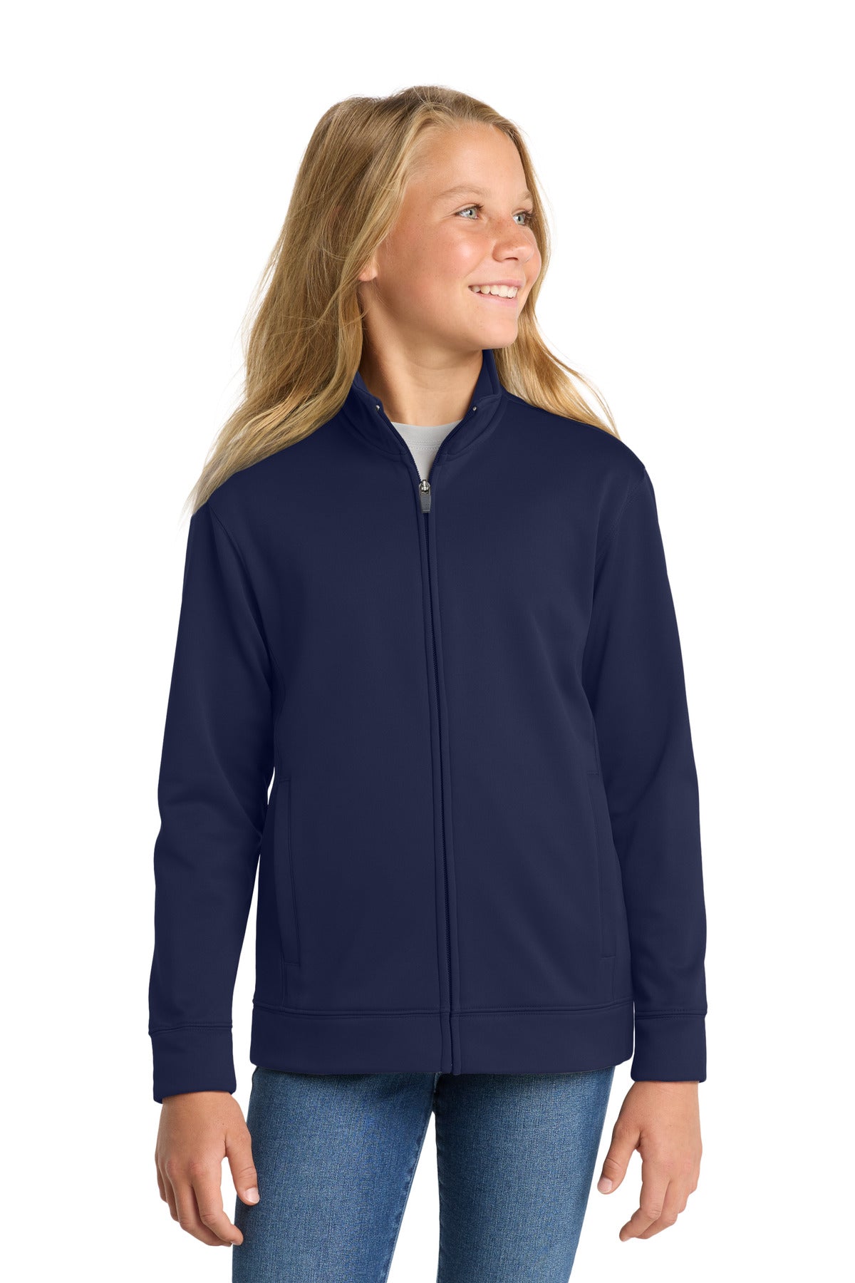 Sport-Tek® Youth Sport-Wick® Fleece Full-Zip Jacket YST241