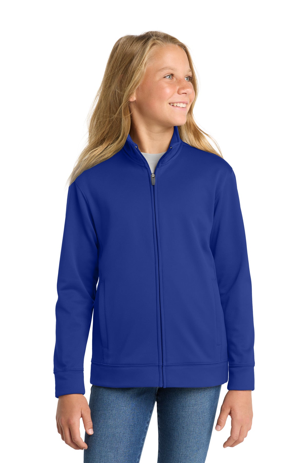 Sport-Tek® Youth Sport-Wick® Fleece Full-Zip Jacket YST241