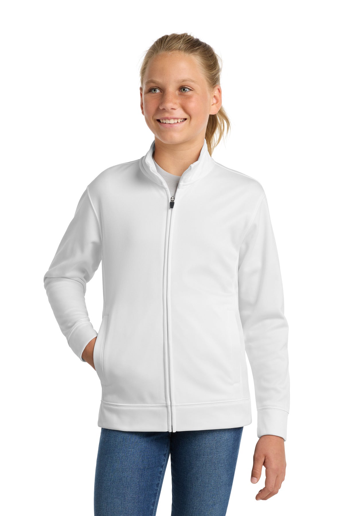 Sport-Tek® Youth Sport-Wick® Fleece Full-Zip Jacket YST241