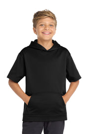 Sport-Tek ® Youth Sport-Wick ® Fleece Short Sleeve Hooded Pullover YST251